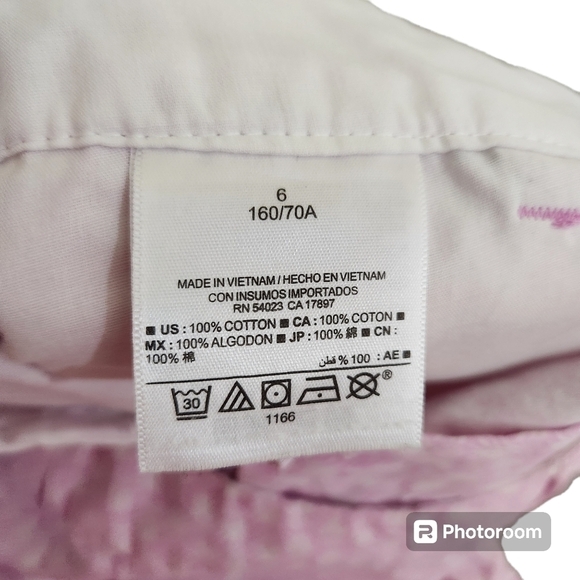 Old Navy Pineapple Print Pastel Preppy Chino Shorts, sz 6 - Picture 6 of 6